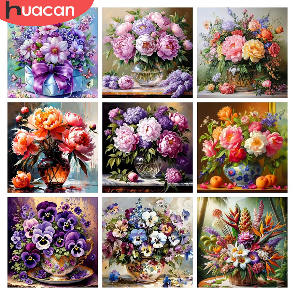 Resin Art Rose - HUACAN 5D Алмазная мозаика Роза Картина