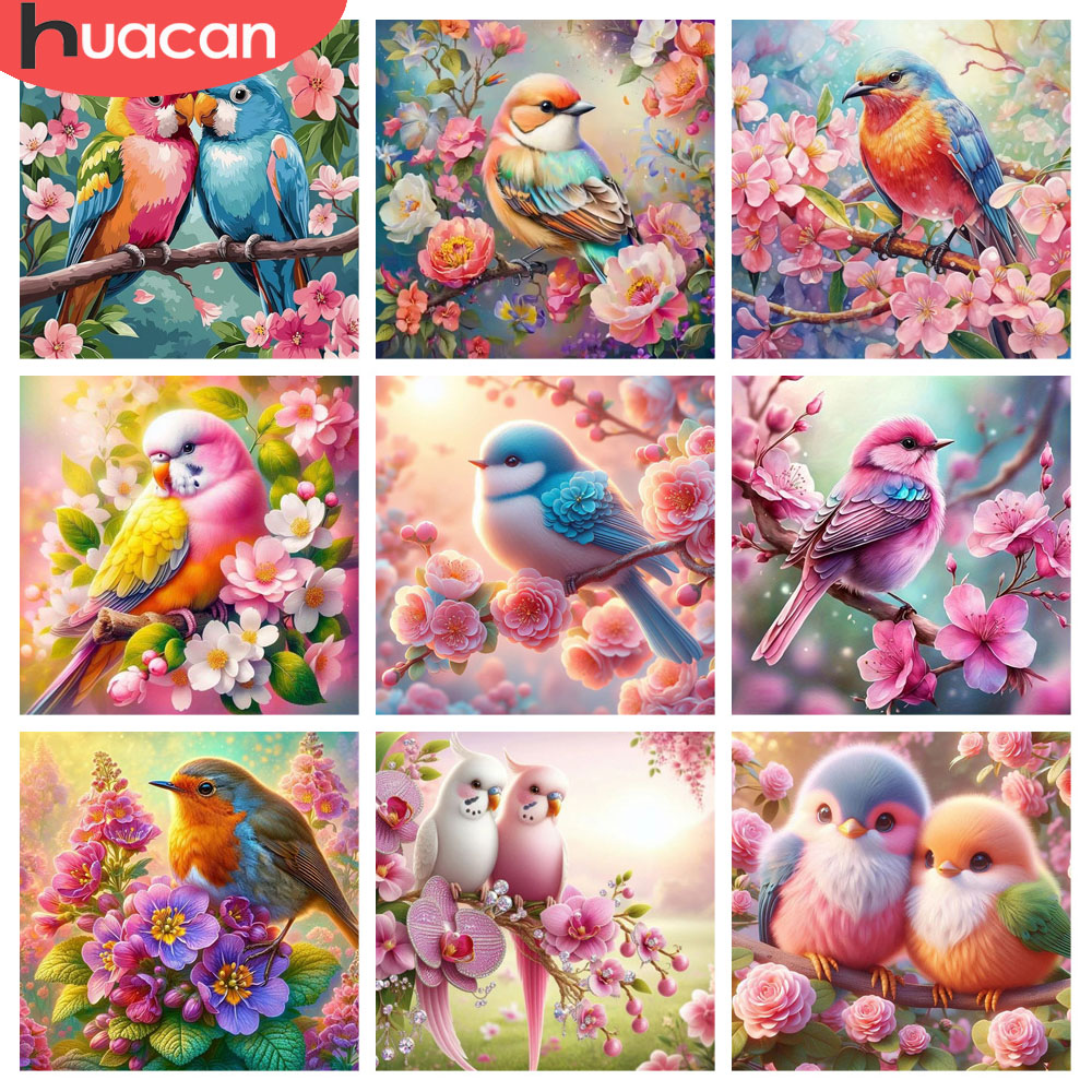 Resin Art Rose - HUACAN алмазная живопись птица цветок животное
