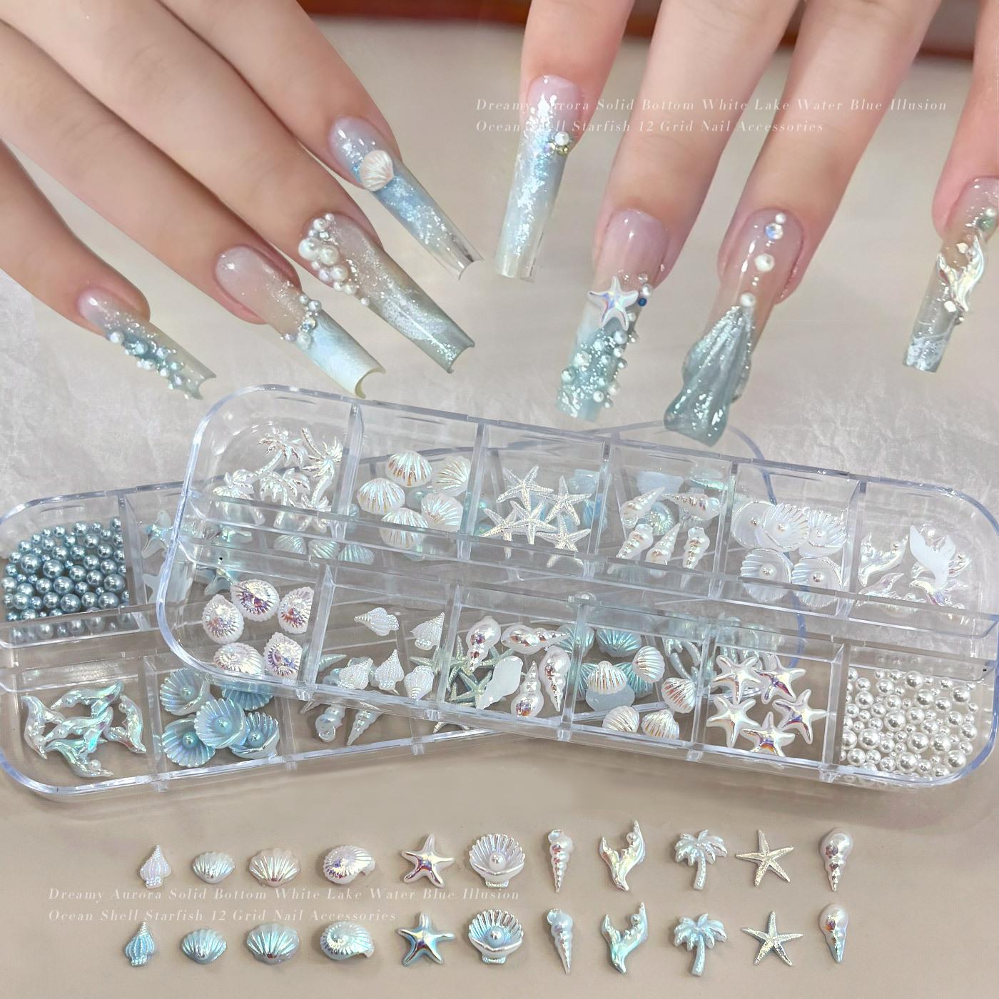 Resin Art Beach Theme - Набор из 12 сеток 3D-украшений для