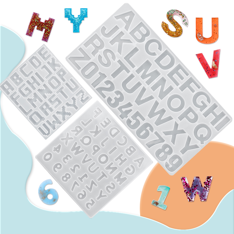 Resin Art Alphabet - Алфавит форма для эпоксидной смолы комплект