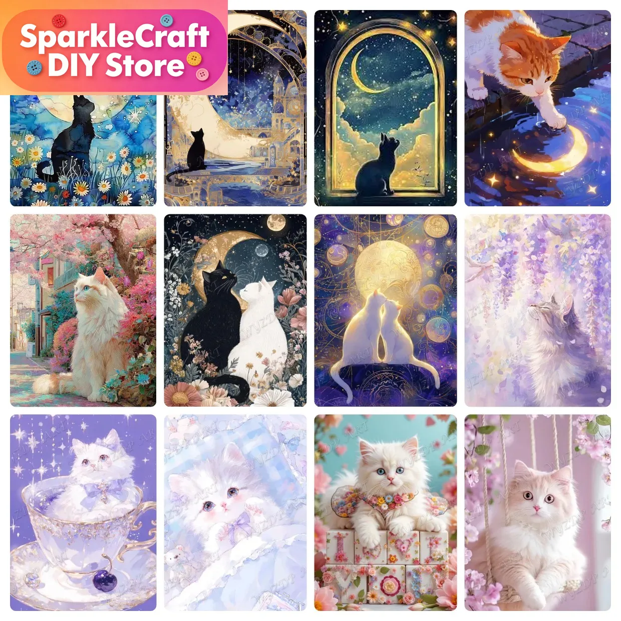 Resin Art For Beginners - Набор для алмазной вышивки 5D «Кот