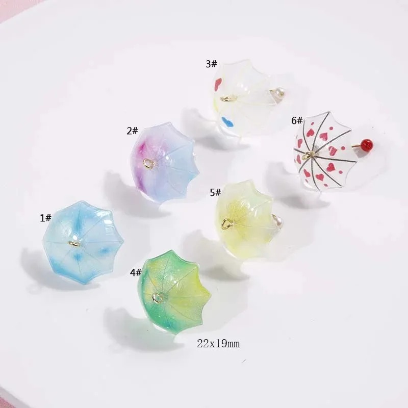 Resin Art Beach Theme - 6 шт. 3D милые акриловые подвески