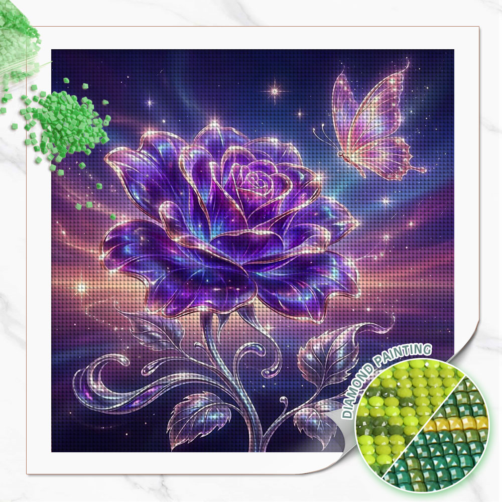 Resin Art Rose - Алмазная мозаика Huacan: Полноценная квадратная/круглая алмазная