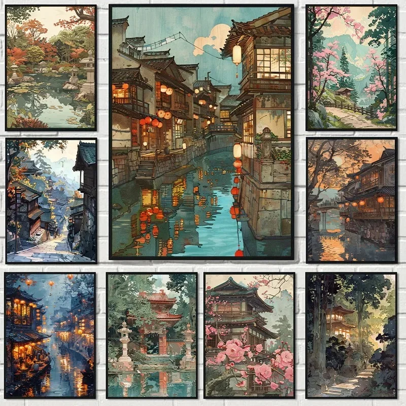 Resin Art And Deco - Винтажный постер в стиле Хироши Ёшиды: