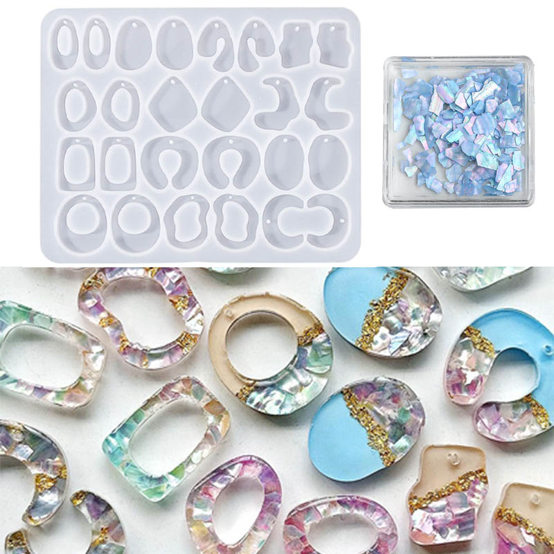 Resin Art Beach Theme - Силиконовая форма для серег-подвесок «Летние каникулы»
