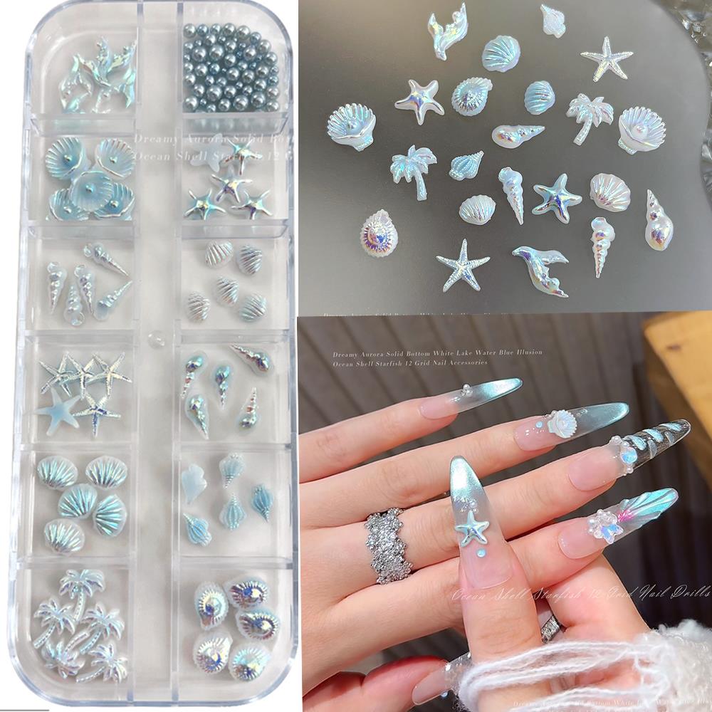 Resin Art Beach Theme - Набор из 12 сеток 3D-украшений для