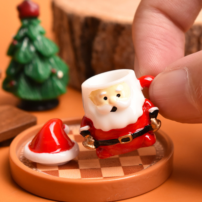 Resin Art Materials Kit - Мини-украшение для чашки Санта-Клауса-декор кукольного домика