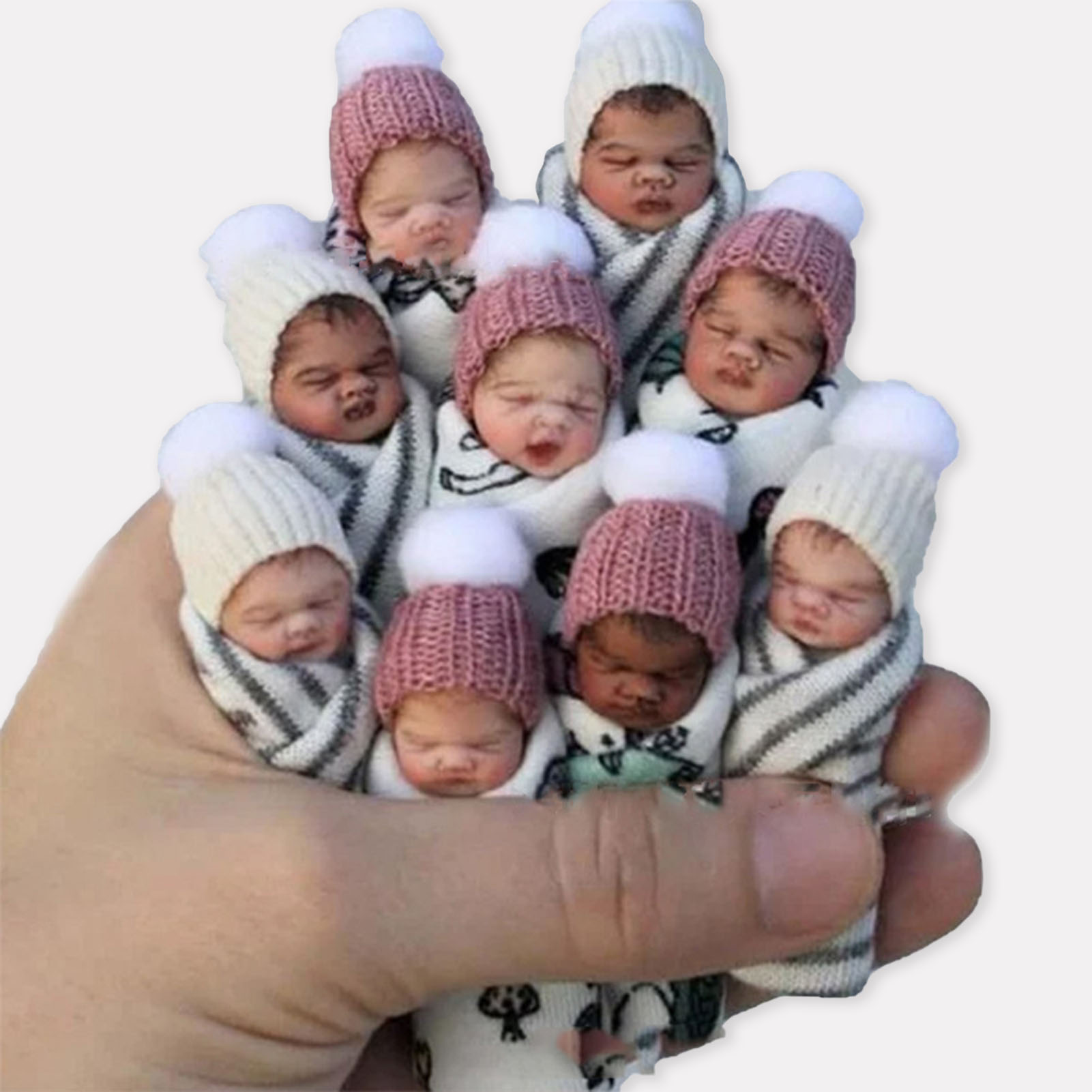 Resin Art Baby - Куклы-реборны 7 см, миниатюрные, милые спящие