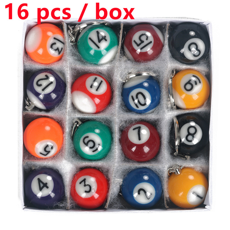 Resin Art Alphabet - 16 шт./компл. мини-брелок в форме бильярда,