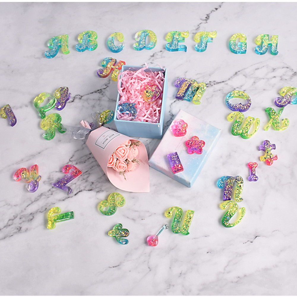 Алфавит, силиконовая форма из  – обзор и цена Resin Art Alphabet