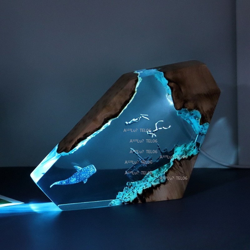 Ночник из дерева и смолы с мор – обзор и цена Resin Art Ocean