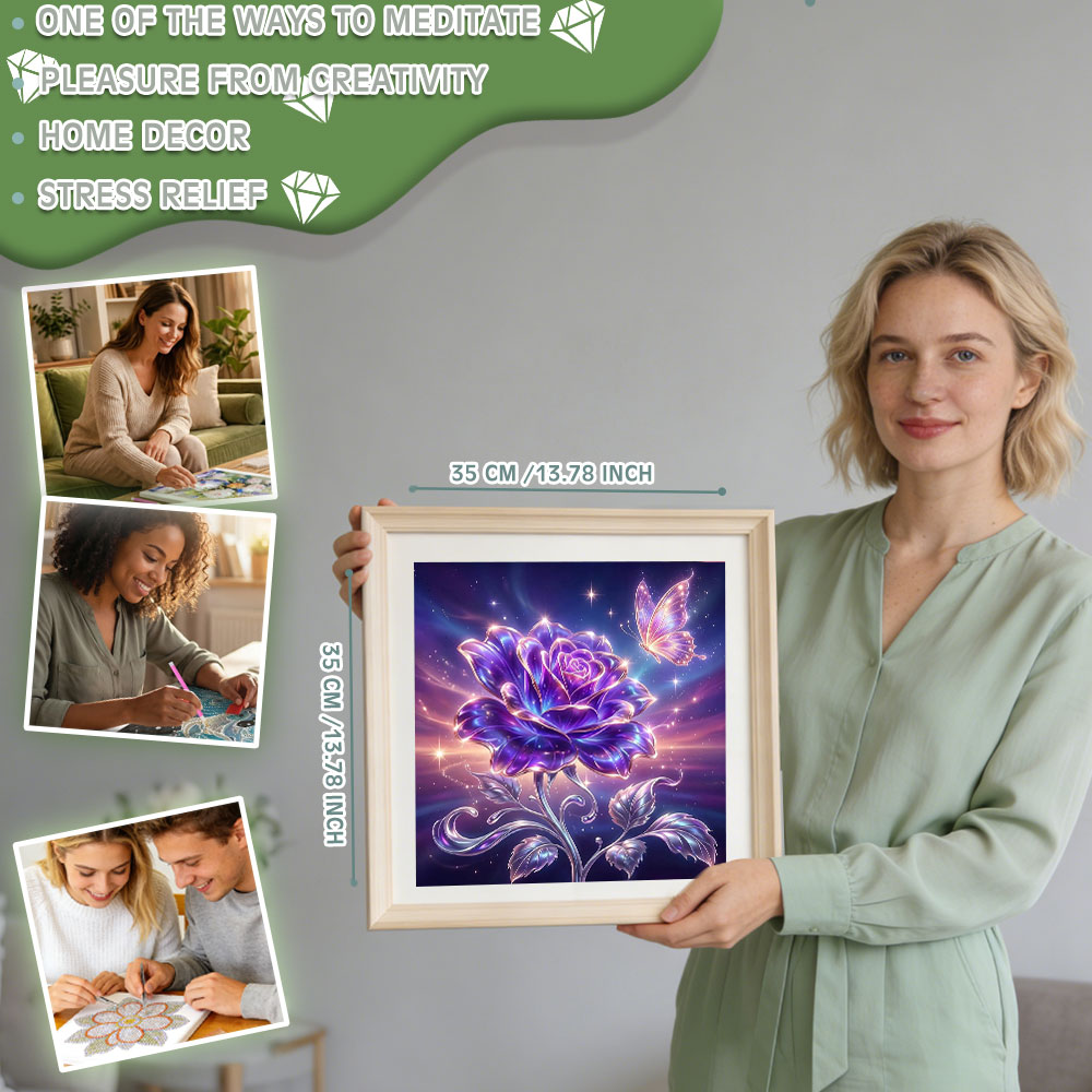 Алмазная мозаика Huacan: Полно – обзор и цена Resin Art Rose