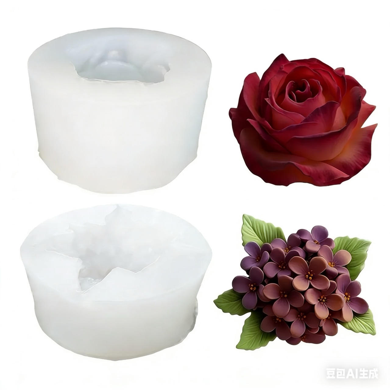 2 шт. 3D силиконовые формы с ц – обзор и цена Resin Art Rose