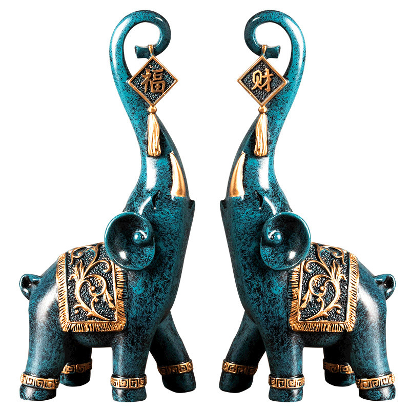 Пара фигурок слонов в китайско – обзор и цена Resin Art Wedding Gift